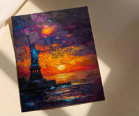 Statue Of Liberty Art Print, NYC Patriotic Decor - Independence Day Poster