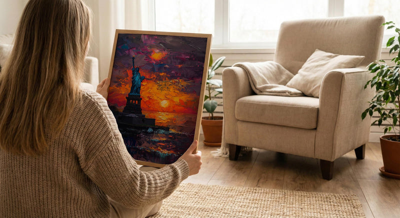 Statue Of Liberty Art Print, NYC Patriotic Decor - Independence Day Poster