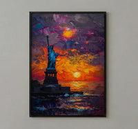 Statue Of Liberty Art Print, NYC Patriotic Decor - Independence Day Poster