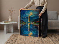 Washington Monument Wall Art, Patriotic DC Decor - Historic Landmark Print