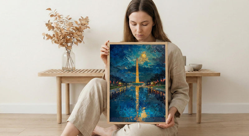 Washington Monument Wall Art, Patriotic DC Decor - Historic Landmark Print