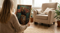 Bald Eagle Portrait Art Print, Rustic Patriotic Decor - Wildlife Americana Poster