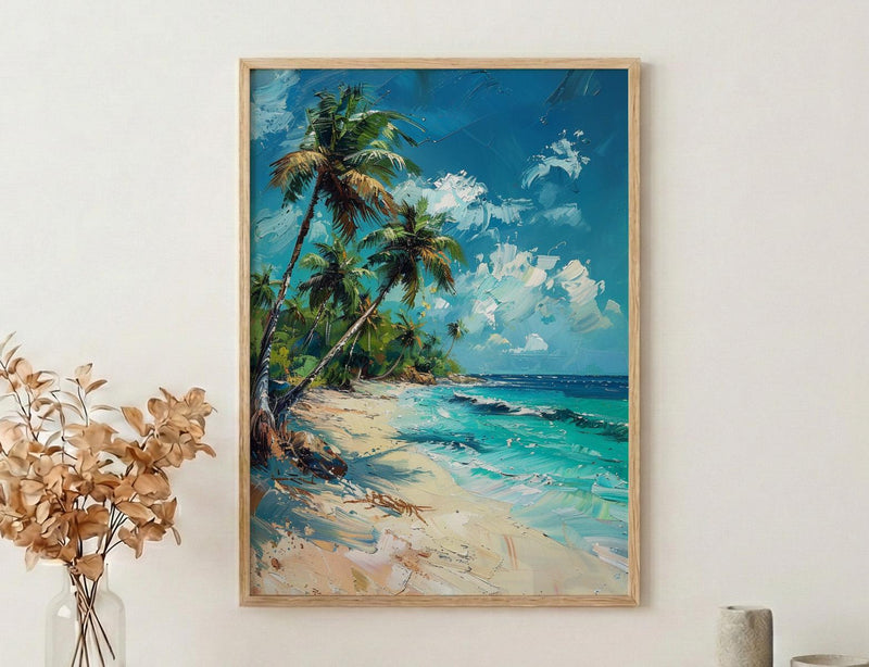 San Andres Art Print, Colombia Beach Decor - Tropical Palm