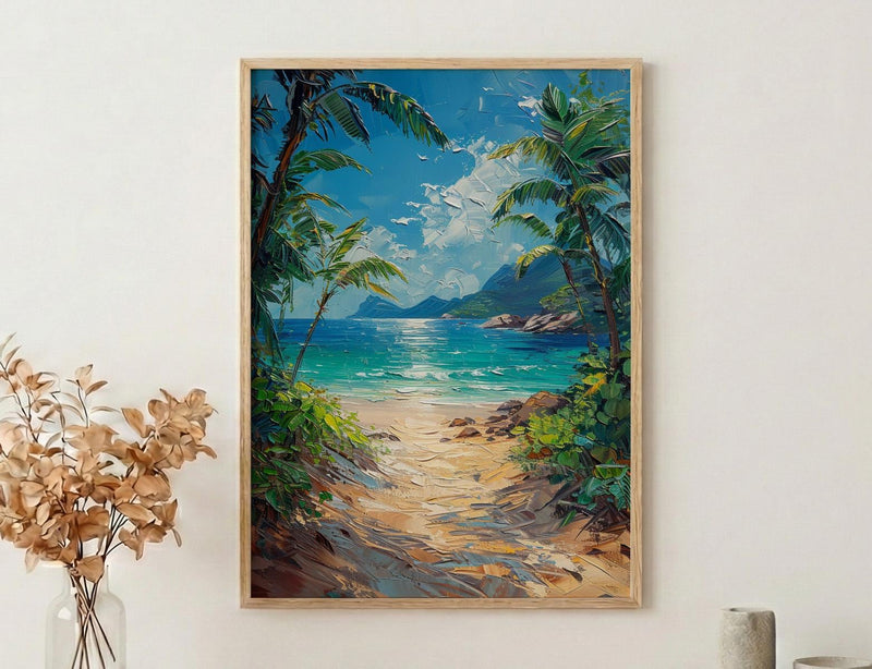 Costa Rica Beach Art Print, Manuel Antonio Wall Decor - Tropical Jungle