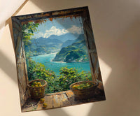 Philippines Window Poster, Chocolate Hills Decor - Tropical Mango Art