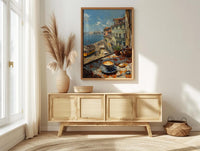 Lisbon Window Art Print, Yellow Tram Decor - Pastel De Nata Landscape