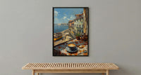 Lisbon Window Art Print, Yellow Tram Decor - Pastel De Nata Landscape