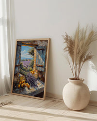 Provence Window Art Print, Lavender Decor - French Country Landscape