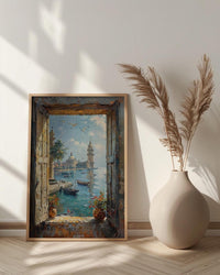 Mumbai Window Poster, Rainy City Wall Decor - Gateway of India Art