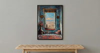Rajasthan Desert Art Print, Camel Landscape Decor - Boho Pottery Poster