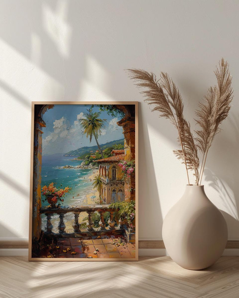 Goa Window Wall Art, Tropical Beach Decor - Palm Tree Summer Print