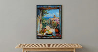 Mexico Window Art Print, Mexican Food Decor - Tacos Fake Window