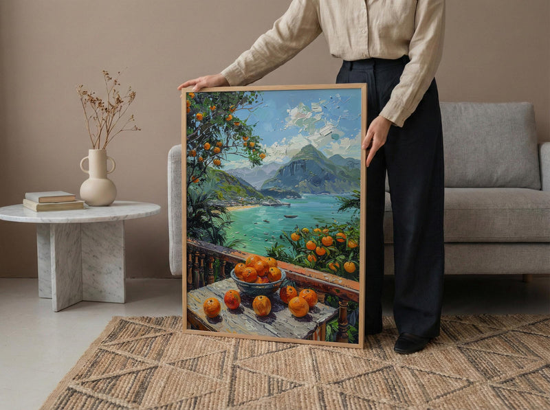 Brazil Window Poster, Rio De Janeiro Decor - Tropical Acai Landscape