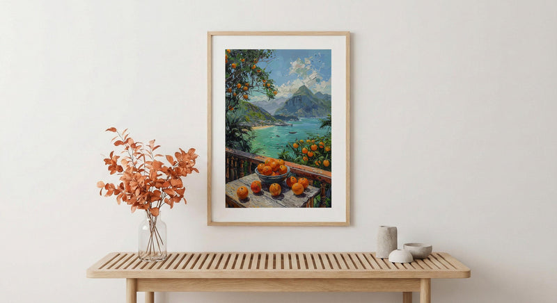 Brazil Window Poster, Rio De Janeiro Decor - Tropical Acai Landscape