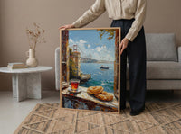 Istanbul Window Art Print, Bosphorus Decor - Turkish Tea Simit View