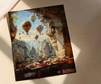 Cappadocia Window Wall Art, Hot Air Balloon Decor - Sunrise Stone Room
