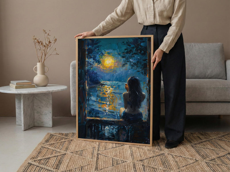 Fortune Teller Poster, Night Carnival Decor - Tea Leaf Reading Art