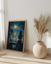 Fortune Teller Poster, Night Carnival Decor - Tea Leaf Reading Art