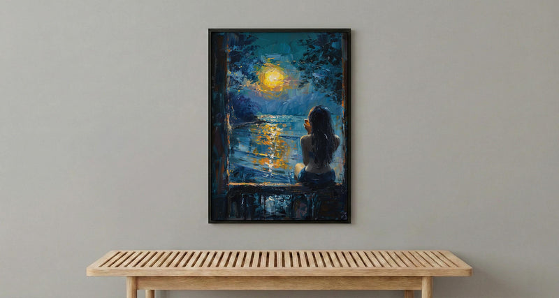 Fortune Teller Poster, Night Carnival Decor - Tea Leaf Reading Art