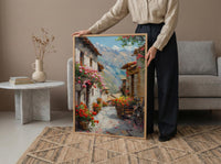 Cusco Andean Wall Art, Inca Stone Decor - Spring Floral Landscape