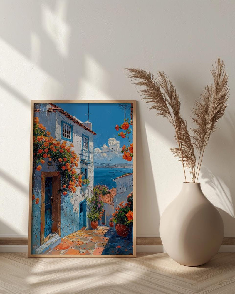 Salvador Spring Poster, Brazil Travel Decor - Tropical Blue Door