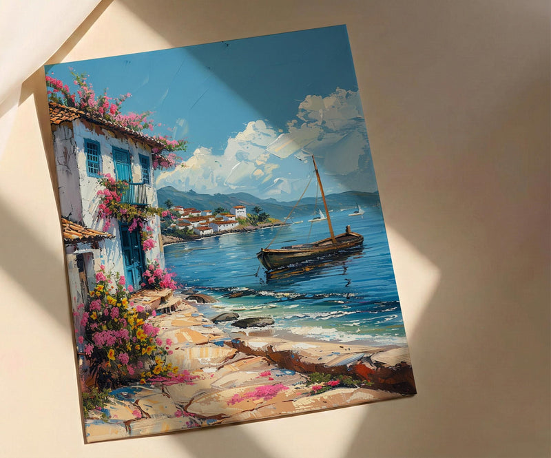 Paraty Art Print, Blue Door Decor - Tropical Spring Landscape