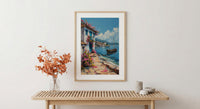 Paraty Art Print, Blue Door Decor - Tropical Spring Landscape