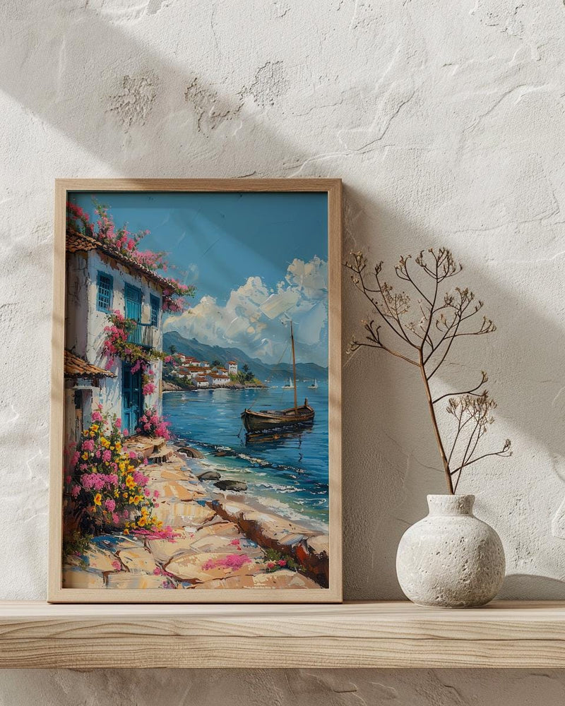 Paraty Art Print, Blue Door Decor - Tropical Spring Landscape