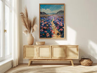 Atacama Desert Wall Art, Spring Bloom Decor - Pink Floral Print