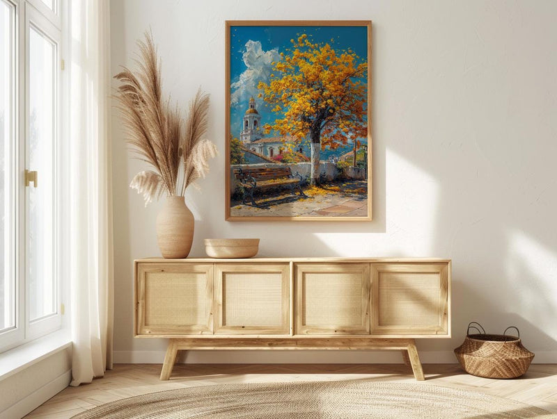Quito Art Print, Yellow Blossom Wall Decor - Ecuador Spring Landscape