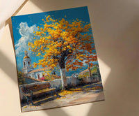 Quito Art Print, Yellow Blossom Wall Decor - Ecuador Spring Landscape