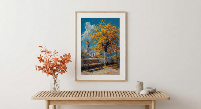 Quito Art Print, Yellow Blossom Wall Decor - Ecuador Spring Landscape