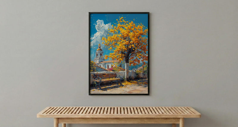 Quito Art Print, Yellow Blossom Wall Decor - Ecuador Spring Landscape