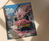 Taif Wall Art, Pink Rose Decor - Saudi Arabia Spring Print