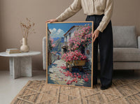 Taif Wall Art, Pink Rose Decor - Saudi Arabia Spring Print