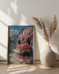Taif Wall Art, Pink Rose Decor - Saudi Arabia Spring Print