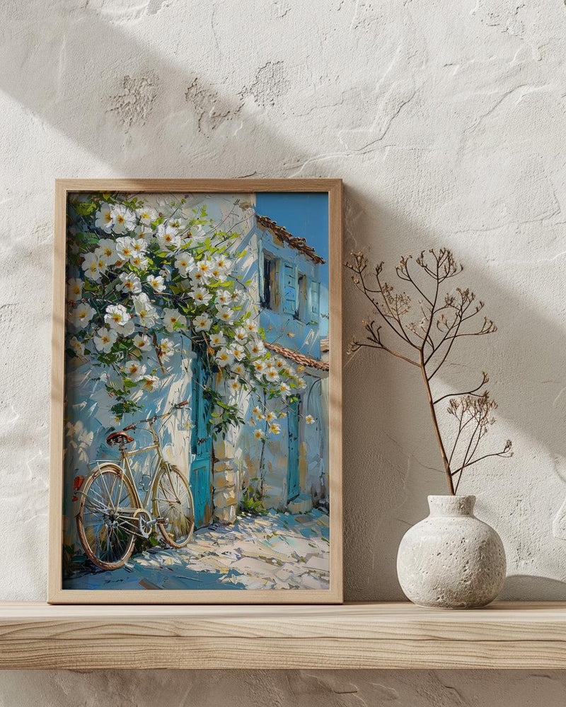 Beirut Vintage Poster, White Jasmine Decor - Lebanon Landscape