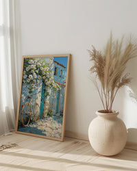 Beirut Vintage Poster, White Jasmine Decor - Lebanon Landscape