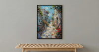 Amman Citadel Art Print, Red Anemone Decor - Ancient Ruins