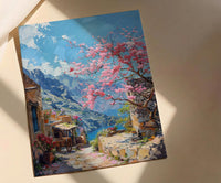 Oman Mountain Rose Print, Green Terrace Decor - Jabal Akhdar