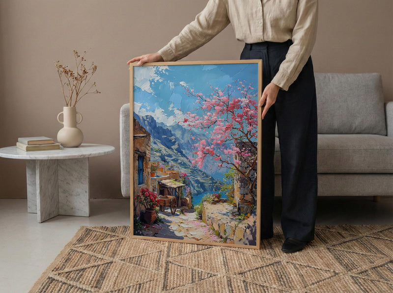 Oman Mountain Rose Print, Green Terrace Decor - Jabal Akhdar