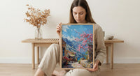 Oman Mountain Rose Print, Green Terrace Decor - Jabal Akhdar