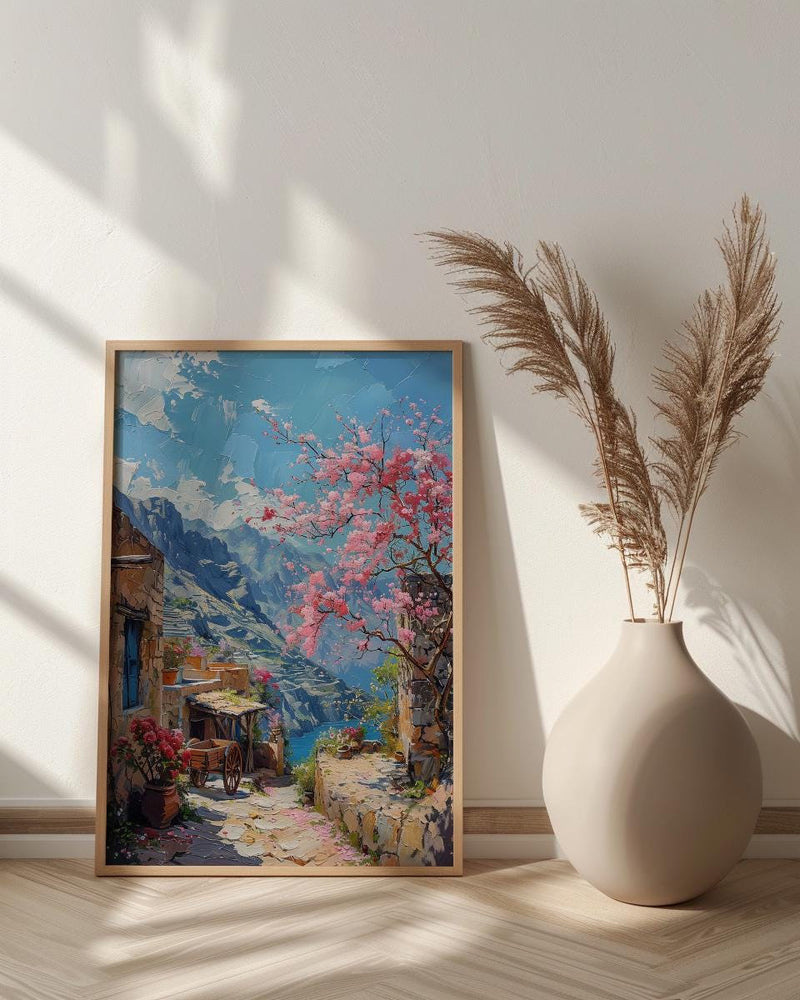 Oman Mountain Rose Print, Green Terrace Decor - Jabal Akhdar