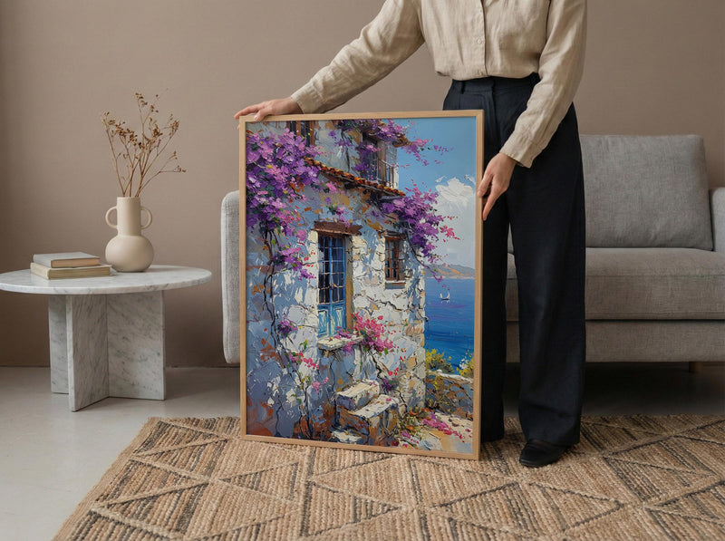 Alacati Spring Poster, Turkey Travel Wall Decor - Tropical Blue Door