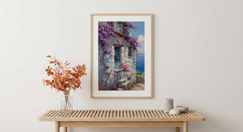 Alacati Spring Poster, Turkey Travel Wall Decor - Tropical Blue Door