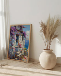 Alacati Spring Poster, Turkey Travel Wall Decor - Tropical Blue Door