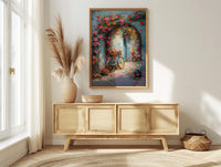 Dubai Floral Art Print, Colorful Spring Decor - Botanical Tunnel