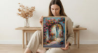 Dubai Floral Art Print, Colorful Spring Decor - Botanical Tunnel
