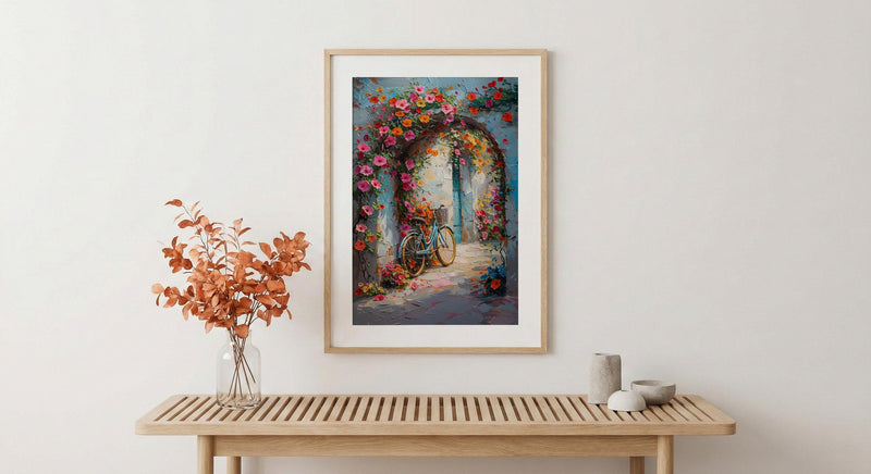 Dubai Floral Art Print, Colorful Spring Decor - Botanical Tunnel