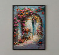Dubai Floral Art Print, Colorful Spring Decor - Botanical Tunnel